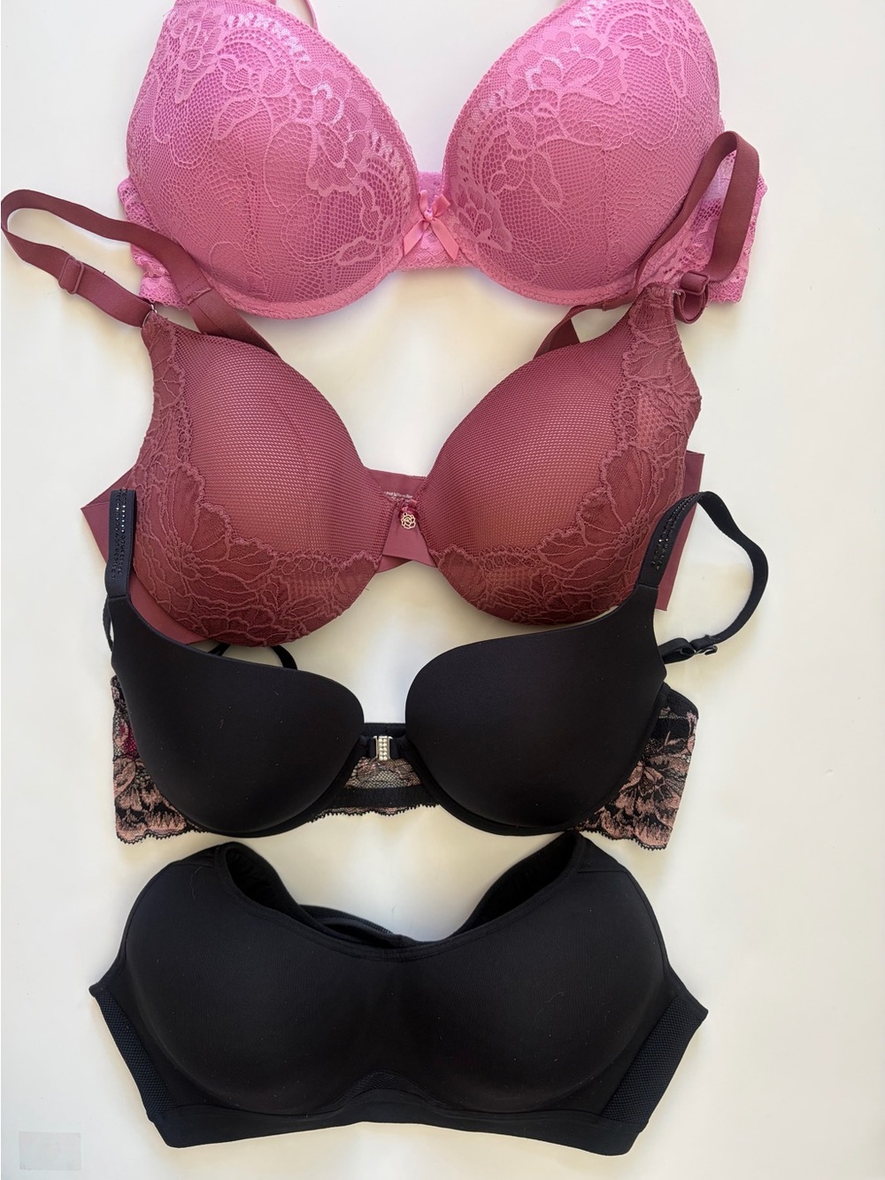 4 set value pack bra everyday  Pink, Mauve & Black size 36C